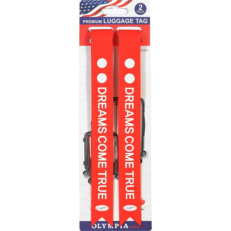 Olympia USA 2-Piece Luggage Tag Set (Red)