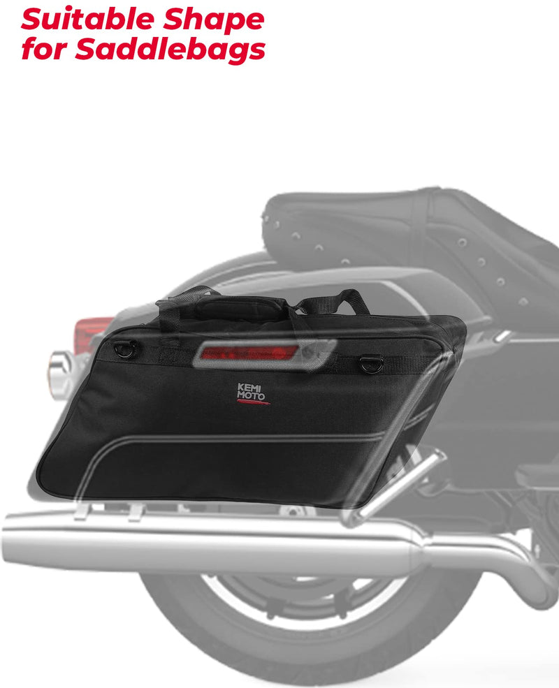 KEMIMOTO Saddlebag Liners 1 Pair Motorcycle Saddle Liner Bag 32L Hard Saddle Insert Travel Storage Bag Compatible with Touring Street Glide Road Glide Road King 1993-2023 1700 Royal Star