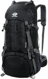 Esup 50L Camping Hiking Backpack Men with rain cover 45l+5l Lightweight Backpacking Backpack Travel Backpack (Black)