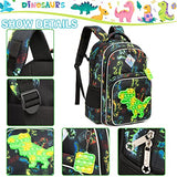 Meetbelify Boys Dinosaur Backpack for Elementary Kindergarten School Bag with Lunch Box Set Kids Backpack Set for Boys Age 6-8