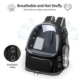 GixDix Cat Backpack Carrier for Cats and Small Dogs, Breathable Cat Bubble Backpack, Airline Approved Pet Travel Carrier for Hiking Camping Outdoor(Black)