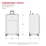 SwissGear Sion Softside Expandable Luggage – Medium Checked Suitcase with 360 Degree Wheels & Retractable Handle – 25 Inch, Perfect for 1-7 Night Trips – Burgundy