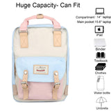 Himawari Girls Vintage Waterproof School Backpack, 14.9" Laptop Backpack for Women (HM-38#)