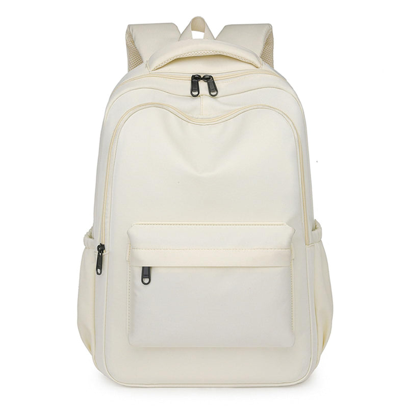 Cute College Backpack for School Aesthetic Backpack for Teen Girls Students Laptop Bag Large Capacity Bookbags Kids Travel Lightweight Backpacks for Casual Daypacks School Bag Solid Color(White)