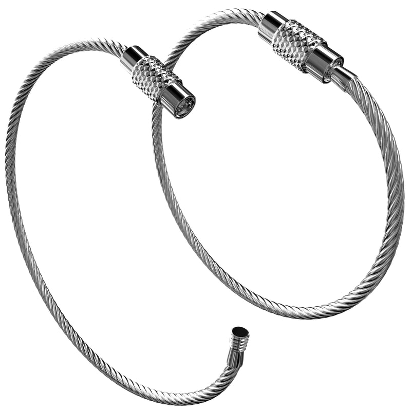 Shacke Initial Luggage Tag with Full Privacy Cover and Stainless Steel Loop - Black (Letter M)