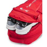Under Armour Unisex-Adult Hustle 6.0 Backpack, (600) Red/Red/Metallic Silver, One Size Fits Most