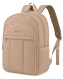 LOVEVOOK College Laptop Backpack for Women, Puffer Quilted Casual Daypack Fits 15.6 Inch Laptop, Lightweight Travel Backpack Work Bookbag, Coffee Brown