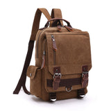 FANIGBAG Canvas Backpack Durable Vintage Travel Bookbag Laptop Backpack，Travel High Capacity Casual Daypack (brown A) | Backpacks4Less