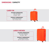 SwissGear 7366 Signature Hardside Expandable Luggage with Spinner Wheels, TSA Lock, Cup-Holder, Orange, 2-Piece Set (19/27)