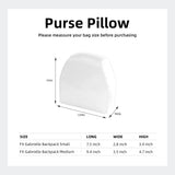 DGAZ Purse Pillow Insert for Chanel Gabrielle Backpack Bags, Memory Foam, Silky Pillow Shaper for Luxury Handbags(White,Small)