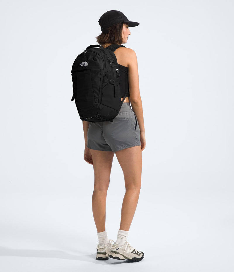 The North Face Women's Recon Everyday Laptop Backpack - Commuter Travel Bag, 18" Laptop Sleeve, Water-Repellent, TNF Black/TNF Black-NPF, One Size
