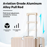 20 Inch Carry On Luggage Suitcase TSA Locks Approved Hardside Lightweight Suitcase With Cup Holder Carry-On Luggage With USB Port Zipperless Design Airline-Approved 360° 8 Double Spinner Wheels