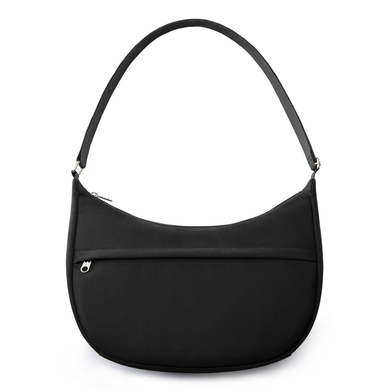 KALIDI Nylon Crescent Bag Medium Casual Shoulder Crossbody Purse with External Pocket for Women Men Travel