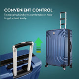 SKYWAY Skyway Nimbus 4.0 Hardside Spinner Luggage (Maritime Blue, Checked-Medium 24-Inch) (49M-20)