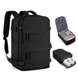 coofay Travel Backpack For Women Men Airline Approved Carry On Backpack Flight Approved Waterproof Sports Luggage Backpack Casual Daypack Small Hiking Backpacks Black Backpacks