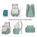 VIDOSCLA Teen Girls' Backpack for School Color-blocking Sports Kids Backpack for Teens Middle School Students Bookbag