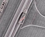 London Fog Kensington Lavender Black Herringbone 28" Expandable Spinner