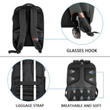 KROSER Laptop Backpack Large Computer Backpack Fits up to 17.3 Inch Laptop with USB Charging Port Water-Repellent Casual Daypack for Travel/Business/College/Women/Men-Grey