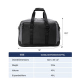 Travelpro Altitude Double Expansion Travel Duffel Bag, 40-48L, Weekender, Overnight, Water Resistant, Men and Women, Stellar Navy/Grey