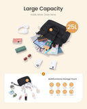 LOVEVOOK Tote Bag for Women with Giant Tumbler Holder Pocket, Puffer Work Travel Handbag with Zipper for Nurse Teacher, Quilted Cute Laptop Shoulder Purse with Compartments for Office Gym, Black