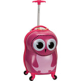 Rockland Jr. Kids' My First Hardside Spinner Luggage, Telescoping Handles, Owl, Carry-On 19-Inch