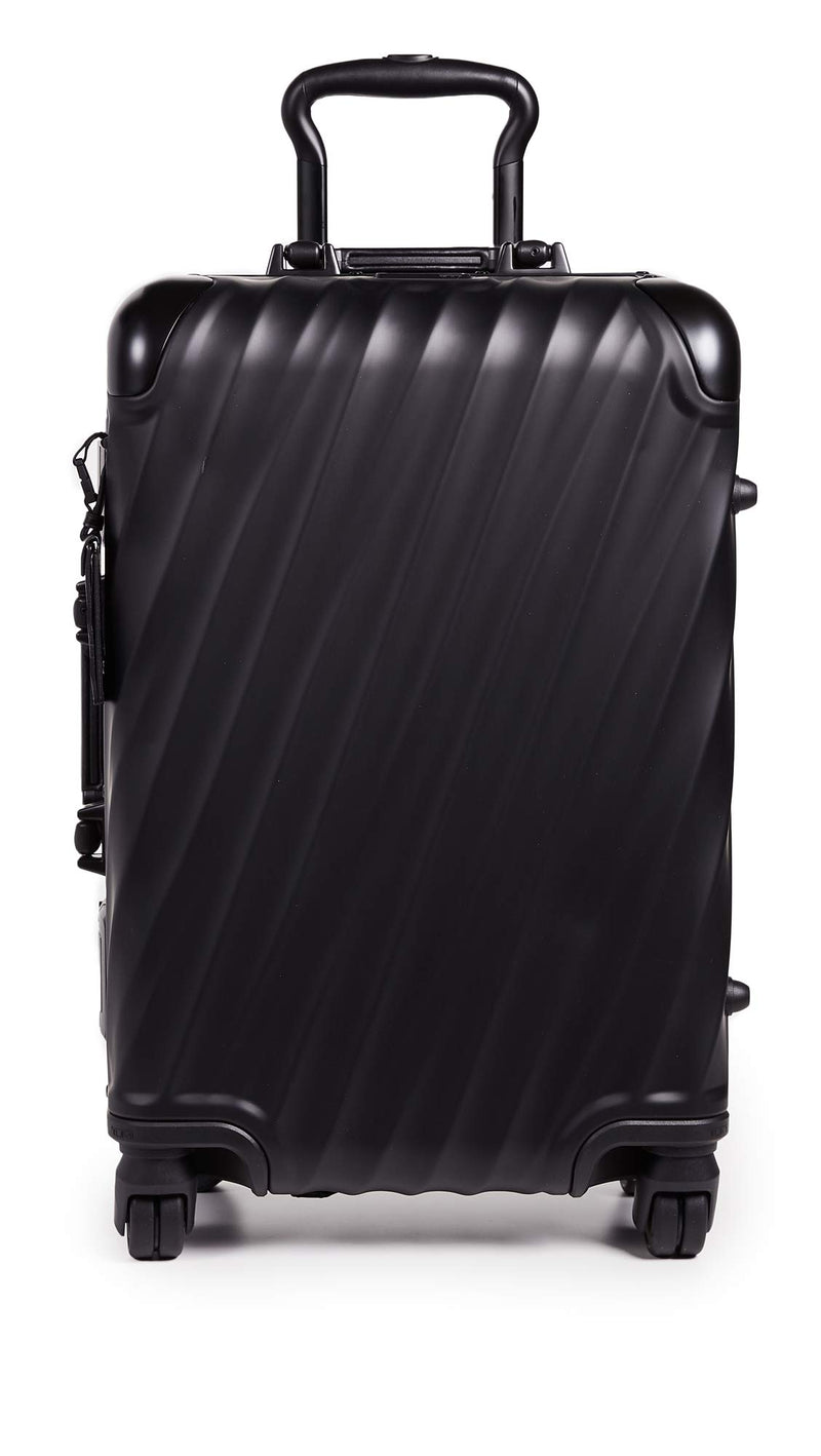 TUMI Men's 19 Degree Aluminum International Carry On Suitcase, Matte Black, One Size