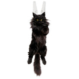 CHOBYNER Stuffed Realistic MaineCoon Cat Backpack - Cat Shaped Backpack Gift for Women - Carry Over Shoulder, on One Shoulder or Crossbody with Adjustable Straps (Black)