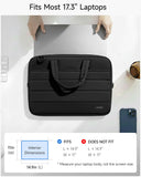 LUGGEX Laptop Case Sleeve 17-17.3 Inch, LTX02 360° Protective 17 Inch Laptop Shoulder Bag Computer Carrying Case Compatible with HP, Dell, Lenovo (LTX-Core, Black)