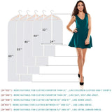 Perber Garment Bags for Hanging Clothes, 6 PCs All Clear Garment Bag, Plastic Dustproof Suit Bag, Coat Protector Zippered Garment Covers for Closet Storage and Travel - 24'' x 40''/6 Pack