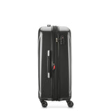DELSEY PARIS Helium Aero Hardside Expandable Luggage with Spinner Wheels, Brushed Charcoal, Checked-Medium 24 Inch