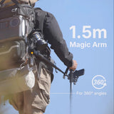 COALAX Lancer 300 Modular Waterproof Outdoor Camera Backpack with Portable 300Wh Power, Exoskeleton Design, Magic Arm for Lighting & Recording, Professional DSLR/SLR Camera Bag for Photography, Black