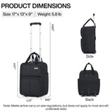 Hanke Expandable Underseat Carry on Luggage for Airplanes,Small Rolling Softside Suitcase Travel Luggage Personal Item Bag,Lightweight luggage bags for travel,Black,16-Inch