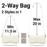 Zengmei Shoulder bag, Designer Bag, Saddle Purse for Women Female Girl (7-White saddle)