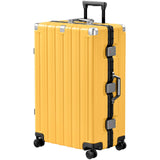 Krute Aluminum Frame Luggage 28 Inch Checked Suitcase with Spinner Wheels TSA Approved No Zipper Hard Shell Luggage PC+ABS Travel Suitcase