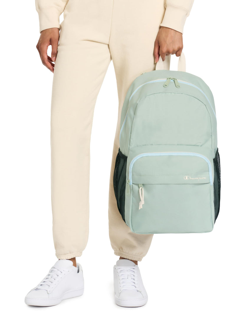 Champion Luna Laptop Backpack with Padded Adjustable Straps, Water Bottle Pocket for Work, Travel, Daily Use, Clever Sage, One Size