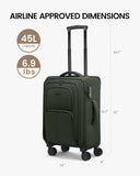 LOVEVOOK Carry On Luggage 22x14x9 Airline Approved, 22 Inch Softside Suitcases with Spinner Wheels, Lightweight Carry-on Suitcase with TSA Lock for Women Men, Large Luggage for Travel Business Trip