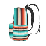 Tezmd Mexican Turquoise Aztec Western Backpack Boho School Bag Stripes Lightweight Bookbag Casual Daypack for Girls Boys Kids Women Men Travel Laptop 16 Inch