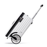 ROPLUS Extra Large Wheels Carry On Luggage Hard Shell Suitcase Top Opening Hardside Frame Travel Luggage with TSA Lock (White, 21-Inch)