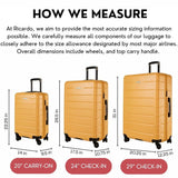 Ricardo Beverly Hills Cambria Hardside Luggage | Stylish Suitcase with Wheels for Effortless Travel, Expandable and Secure TSA-Locked Packing, 2-Piece Set (20", 24") Mango Tango