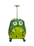 Rockland Jr. Kids' My First Hardside Spinner Luggage, Expandable, Frog, Carry-On 19-Inch