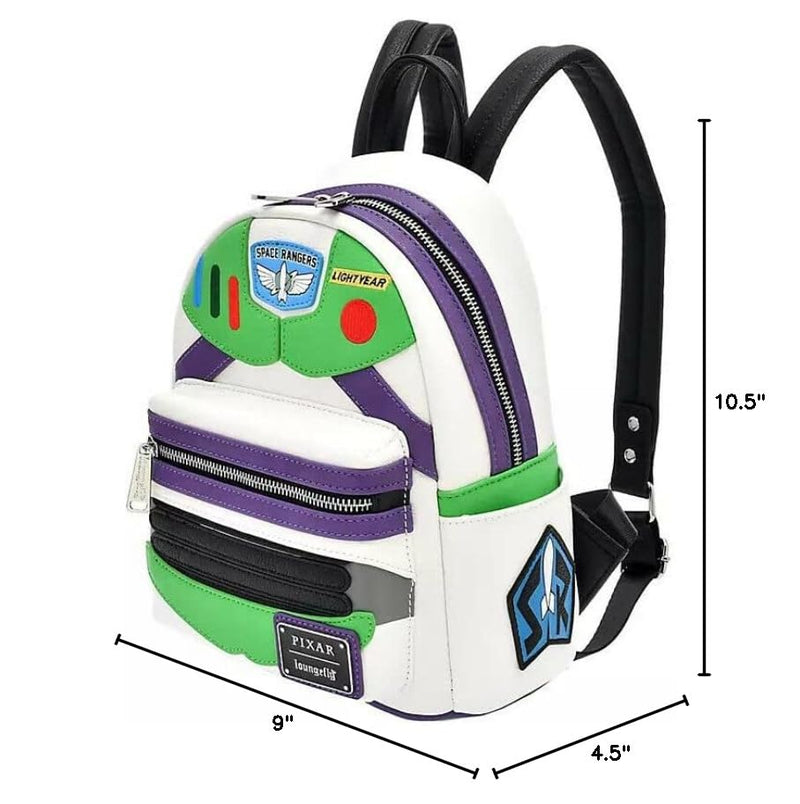 Loungefly Toy Story Buzz Lightyear Faux Leather Womens Double Strap Shoulder Bag Purse