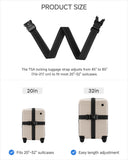 Travel Security Bundle – LUGGEX TSA Luggage Locks and Luggage Straps Combo (Black)