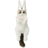 CHOBYNER Stuffed Realistic Cat Plush Backpack Gift for Women - Carry Over Shoulder, on One Shoulder or Crossbody with Adjustable Straps - Cute and Soft Cat Backpack