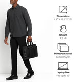 TUMI - Alpha Bravo Academy Brief - Compact Laptop Briefcase - Travel Laptop Bag - 11.8" X 15.5" X 2.0" - For 15" Laptop - Navy Coated Canvas