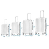3 Piece Luggage Set Carry On Suitcase,Lightweight Travel Carry-on and Checked Luggage,Rolling Hard Shell Travel Suitcases,with Spinner Wheels TSA Locks,for Men, 20/24/28 Inch (Dark Gray-A, 4 Piece)