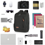 KROSER Laptop Backpack Large Computer Backpack Fits up to 17.3 Inch Laptop with USB Charging Port Water-Repellent Travel Backpack Casual Daypack for Business/College/Women/Men-Charcoal Black