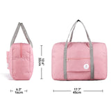 Narwey For Spirit Airlines Foldable Travel Duffel Bag Tote Carry on Luggage Sport Duffle Weekender Overnight for Women and Girls (1112 Pink)