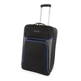 Nautica Seascape Collection 4pc Softside Luggage Set, Black/Blue