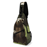 FekiLoot Hi Bear Sit on The Lawn Sling Bag Men Crossbody Bags Women Shoulder Backpack Daypack Chest Bag for Travel Outdoor