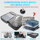 TANGCOLR Vacuum Travel Backpack with Pump for Men Women, 47L Expandable Vacpack Laptop Backpack Flight Approved with Vacuum Compression System